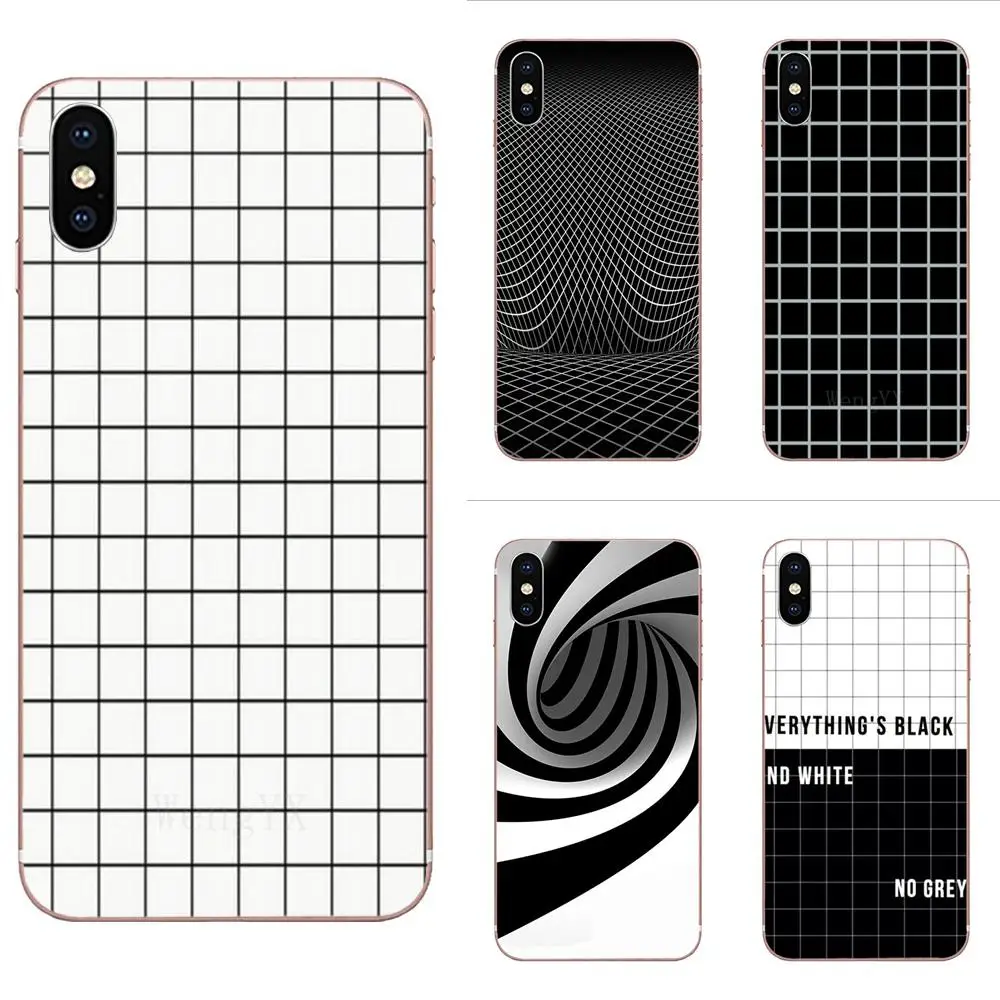 ТПУ оптовая торговля Роскошный чехол портмоне в ретро стиле черно белая клетка