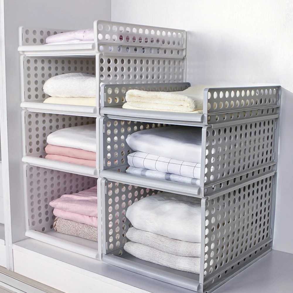 

Detachable Clothes Organizer Wardrobe Partition Board Rack Drawer Clothes Storage Box bedroom multi-layer stackable storage rack
