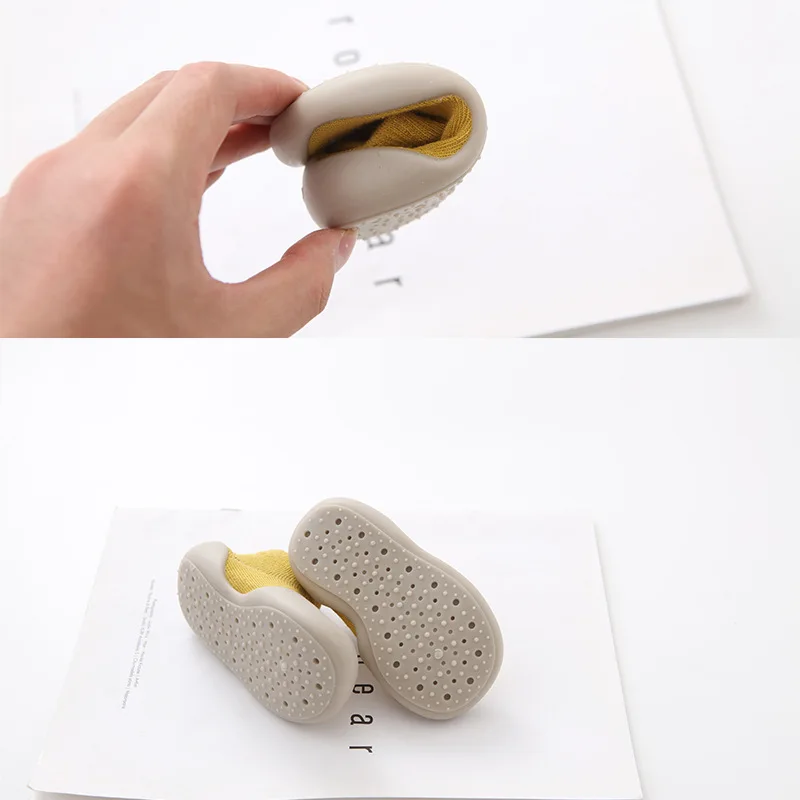 Носки-носки детские мягкие однотонные на резиновой подошве возраст 0-4 года |