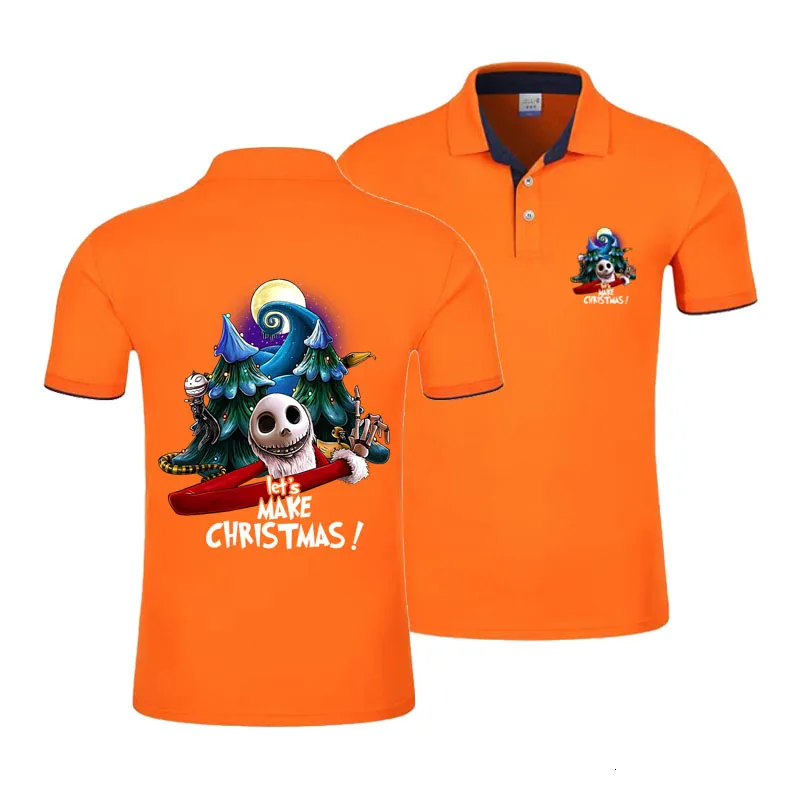 orange-2 Поло, топы из чистого хлопка с принтом логотипа, дышащие рубашки для молодых пар, спортивные разноцветные, Прямая поставка - Цвет: orange-2