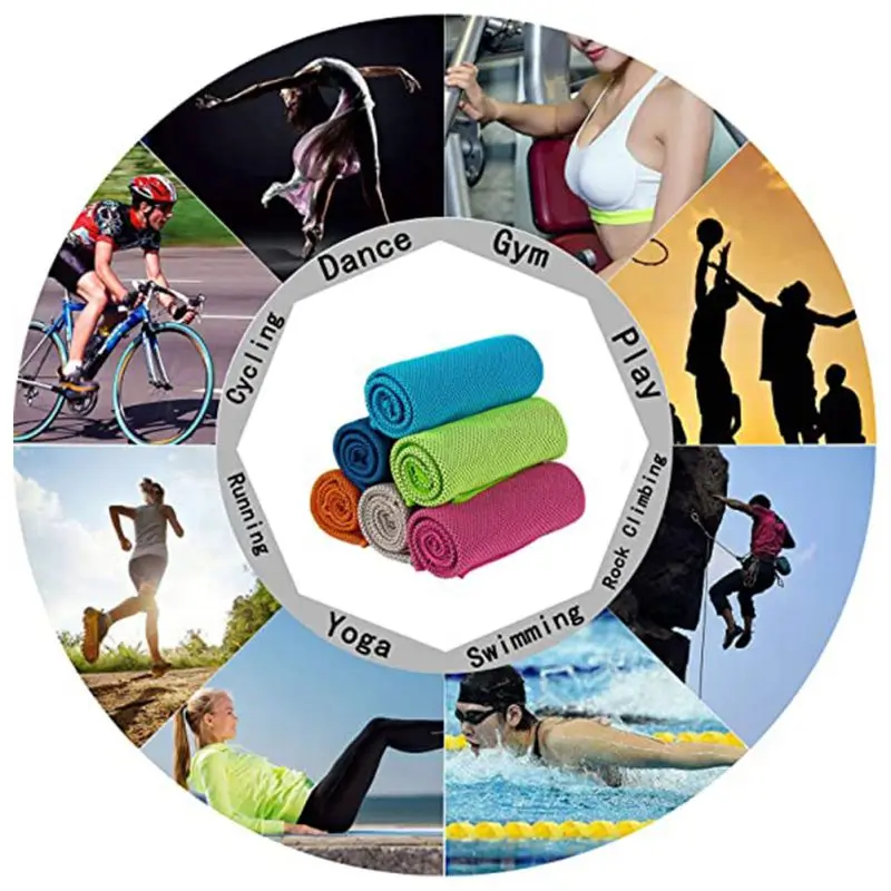 

1pc Quick Drying Sports Towel Outdoor Gym Traveling Cold Sensation Fitness Yoga Towels Rapid Cooling Sports Swimming Towels