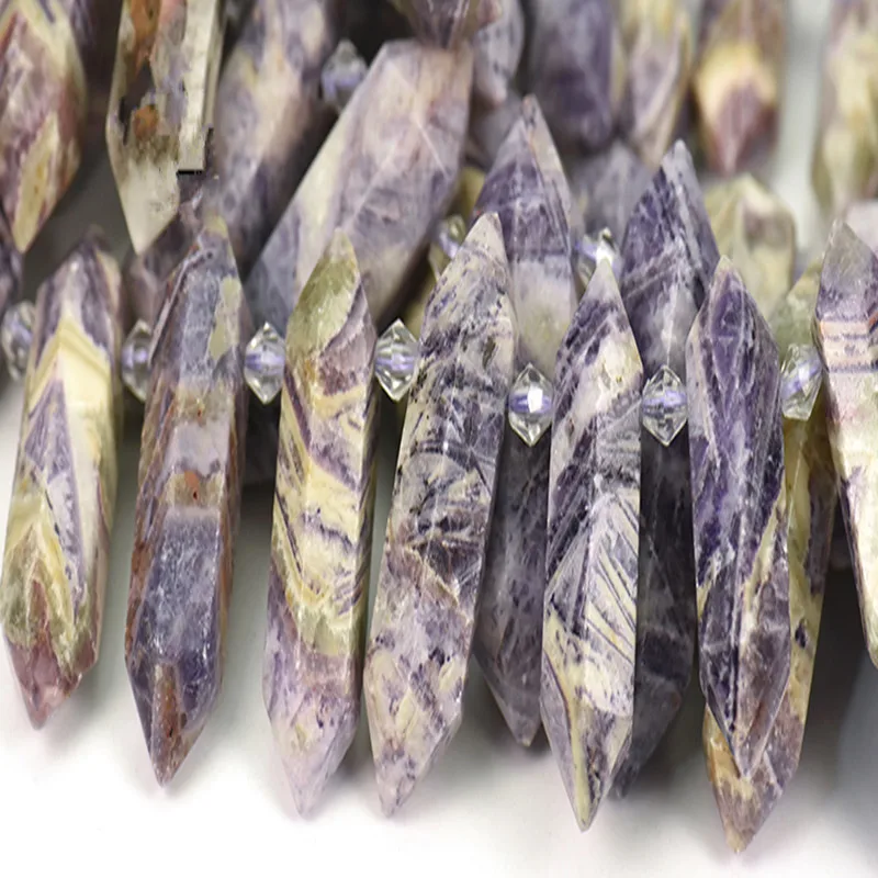 

purple line jade pillar faceted for DIY jewelry making loose beads FPPJ wholesale beads nature gemstone