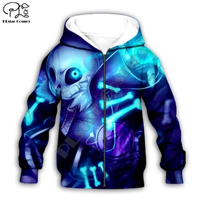 Kids Cloth Undertale Sans Game 3d printed hoodies boy for girl sweatshirt Cartoon zip hoodies Hot Movie pullover