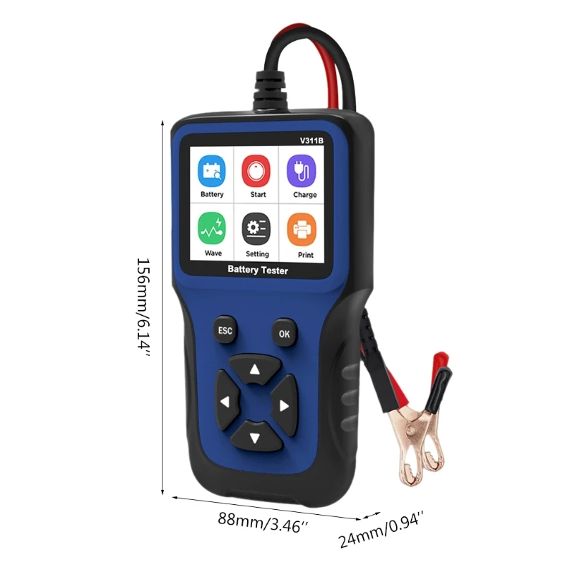 

311B 12V Battery Tester Analyzer 100-2000 CCA Car Quick Cranking Battery Tester