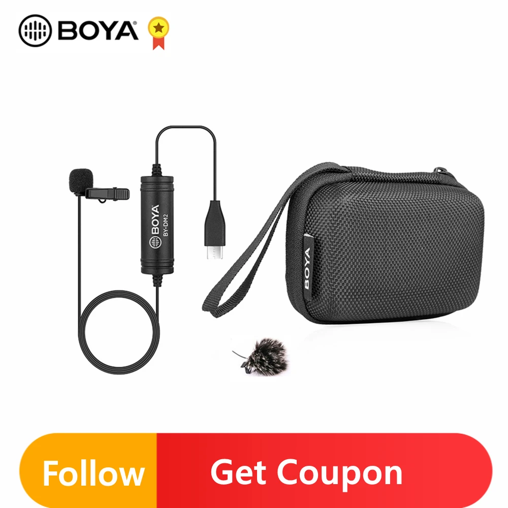 

Нажимной микрофон BOYA BY-DM2 Lavalier с USB-интерфейсом Type-C для смартфонов Huawei Mate Samsung Xiaomi Android
