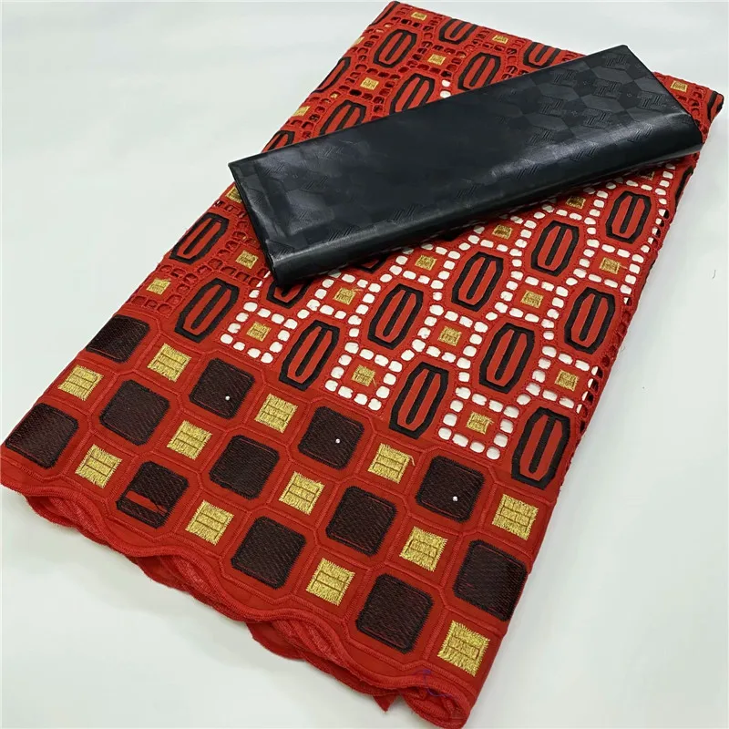 

2.5+2.5 Yards Bazin Riche Fabric Cotton Lace Dubai Swiss Voile In Switzerland For African Women Dress Latest Style Lace Material