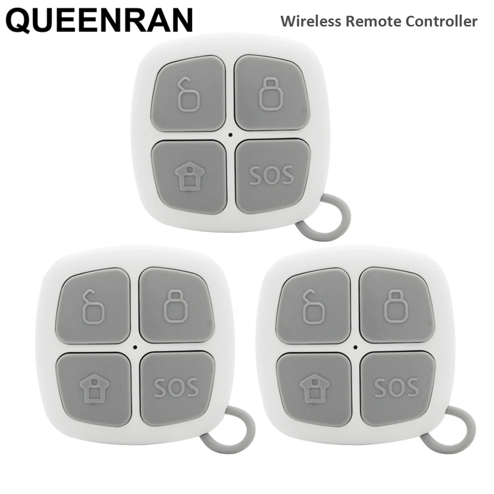 3 шт. портативный 433 МГц беспроводной пульт дистанционного управления с ARM/DISARM/SOS