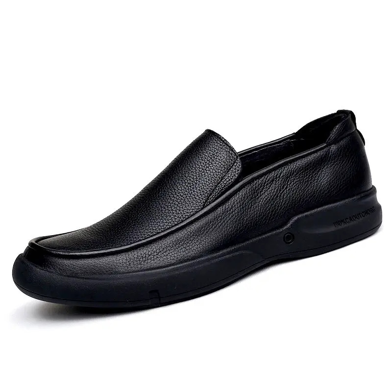 

Men's Genuine Leather Shoes British Style Leisure Loafer Shoes Soft Bottom Wear-resistant Comfortable Shoes