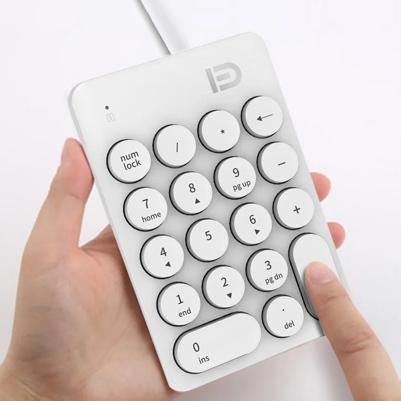 Тихий Мягкий сенсорный портативный цифровой клавиатуры 18 клавиш цифровая USB