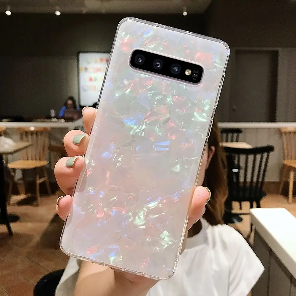 Блестящий Прозрачный чехол LAPOPNUT для телефона с рисунком Samsung Galaxy S9 S8 S10 S10e S7 Edge