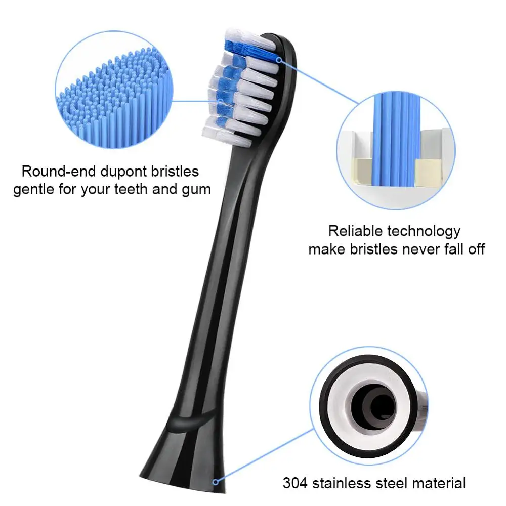 6 шт. черные сменные головки кистей для Phillips Sonicare совместимы с DiamondClean Smart/ProtectiveClean
