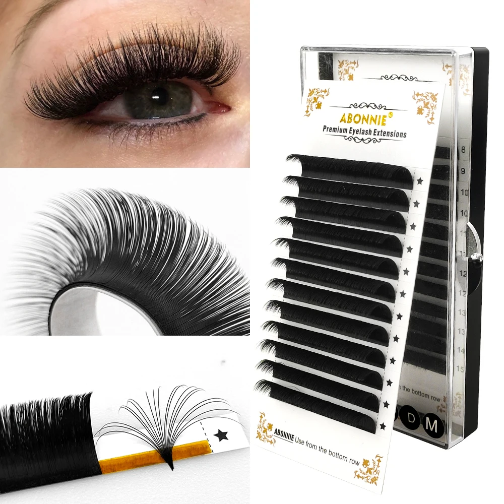

Abonnie Easy Fanning Auto Fans Eyelash Extension Self Handing Making Fast Blooming Flowering Pre-bonded Lashes Mega Volume