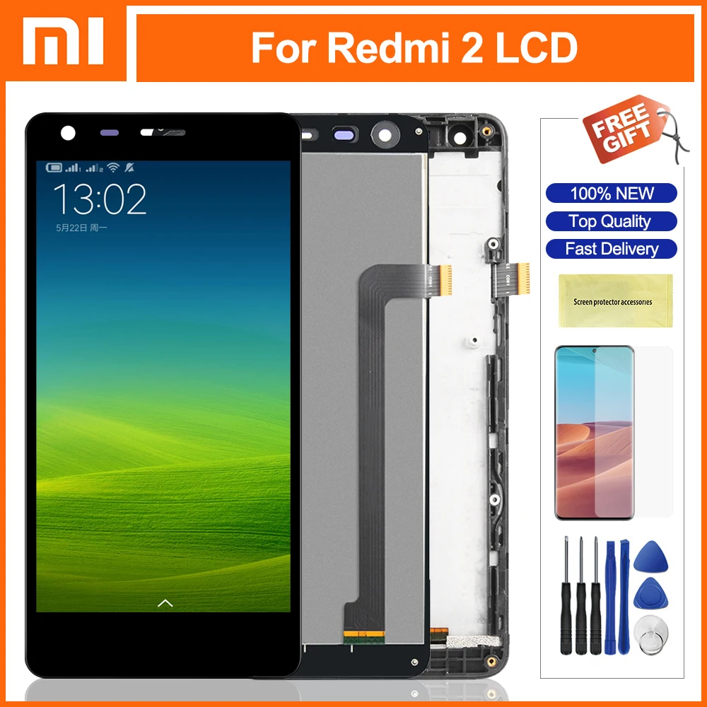 ЖК дисплей 4 7 дюйма для Xiaomi Redmi 2 сенсорный экран панель дигитайзер сборка замена