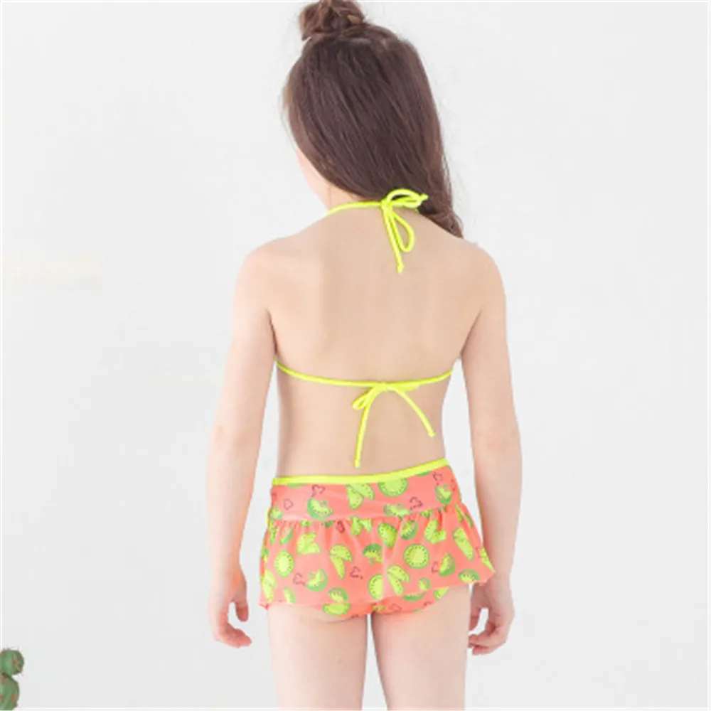 

Spearfishing Girls Two Pieces Tankini Children's Swimsuit Girls Swimwear 2020 Striped Kids Bathing Suit Swimming Sports Dress