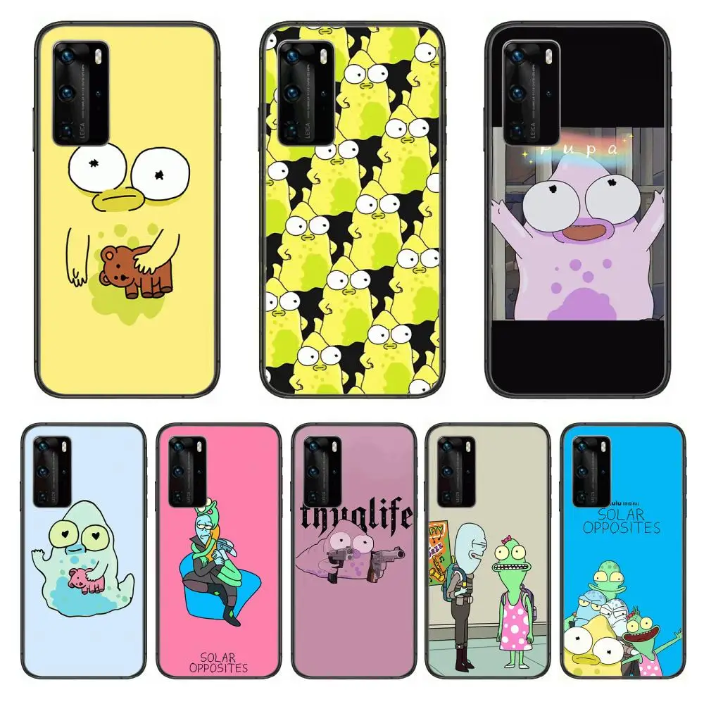 

Anime solar opposites Phone Case For Huawei P 40 30 20 10 9 8 Lite E Pro Plus Black Etui Coque Painting Hoesjes comic fashion