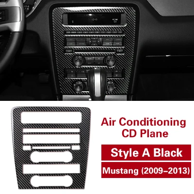 Style A Black TPIC Автомобиль Стайлинг Для Ford Mustang 2009-2013 внутреннее покрытие автомобиля стикер отделка центр управления CD панель украшения авто аксессуары - Название цвета: Style A Black