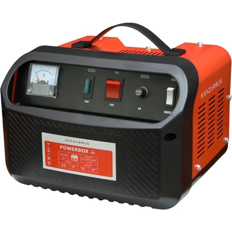 Пуско зарядное устройство KVAZARRUS PowerBox 50P (400 А/ч 35 А амперметр ускоренная зарядка