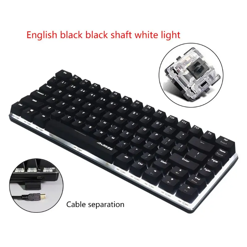 

Ajazz AK33 82 Keys Mechanical Keyboard Russian/English Layout Gaming Keyboard RGB Backlight Wired Keypad S03 20 Dropship