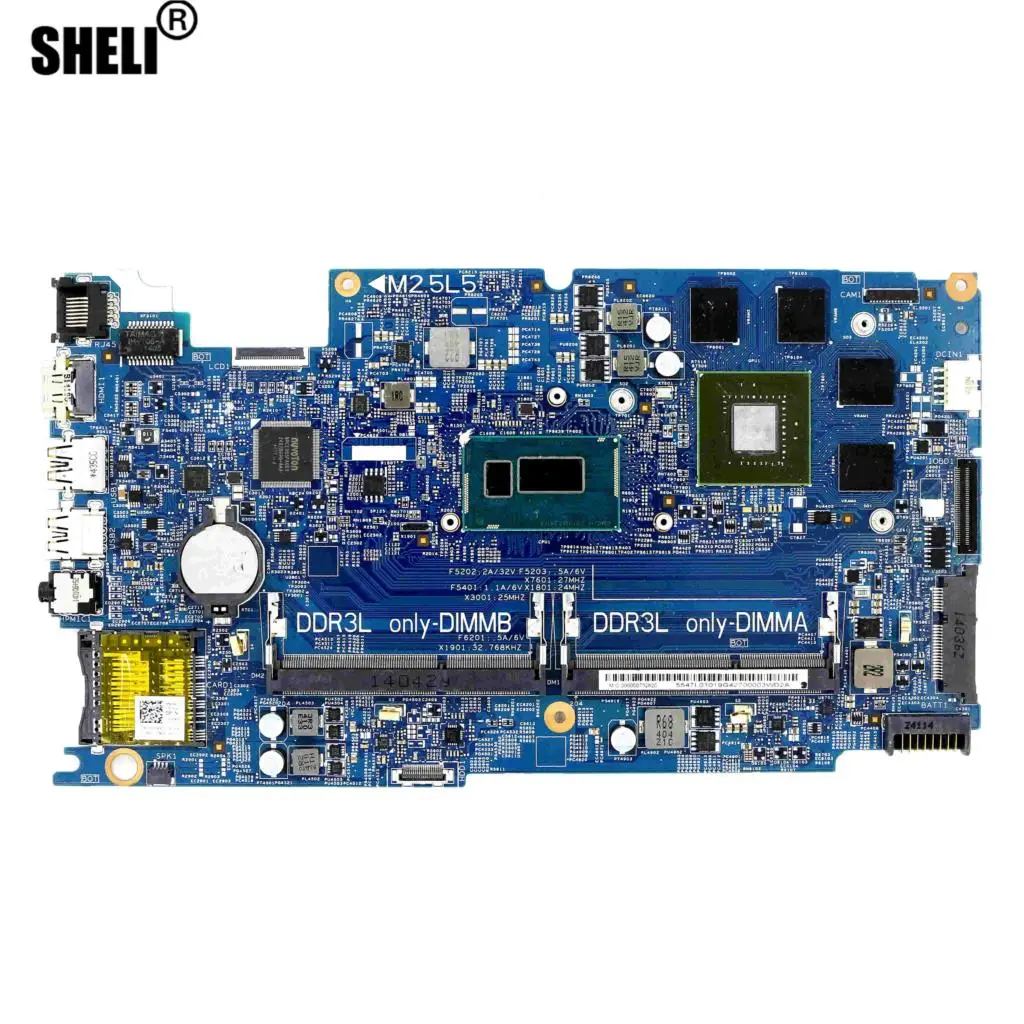 Материнская плата DPX9G - DSC DDR3L KJ7NX DOH50 12311-2 Вт/i7-4510U 2 0 ГГц + GT 750M V2G для ноутбуков DELL