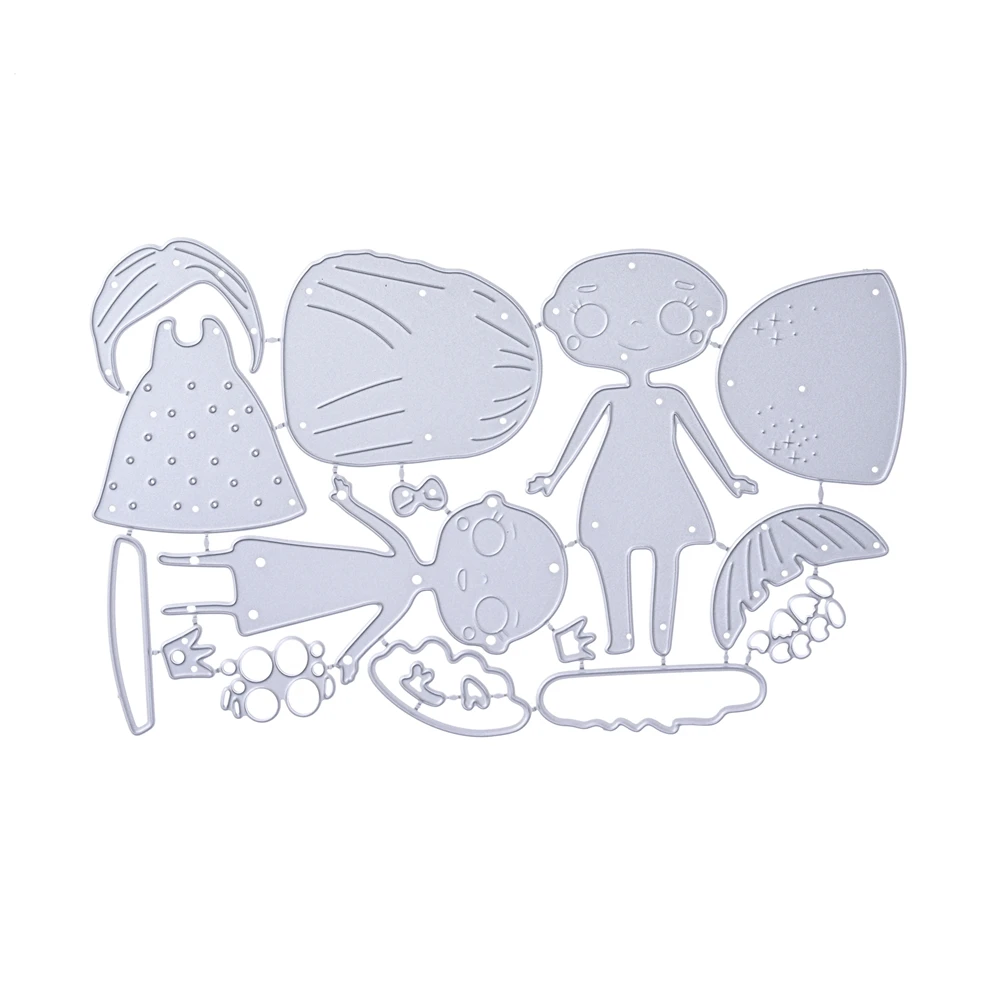 

New Hot Eastshape Little Girls Metal Cutting Dies Stencil Scrapbooking Photo Album Card Paper Embossing Craft DIY Dies Cut 2021