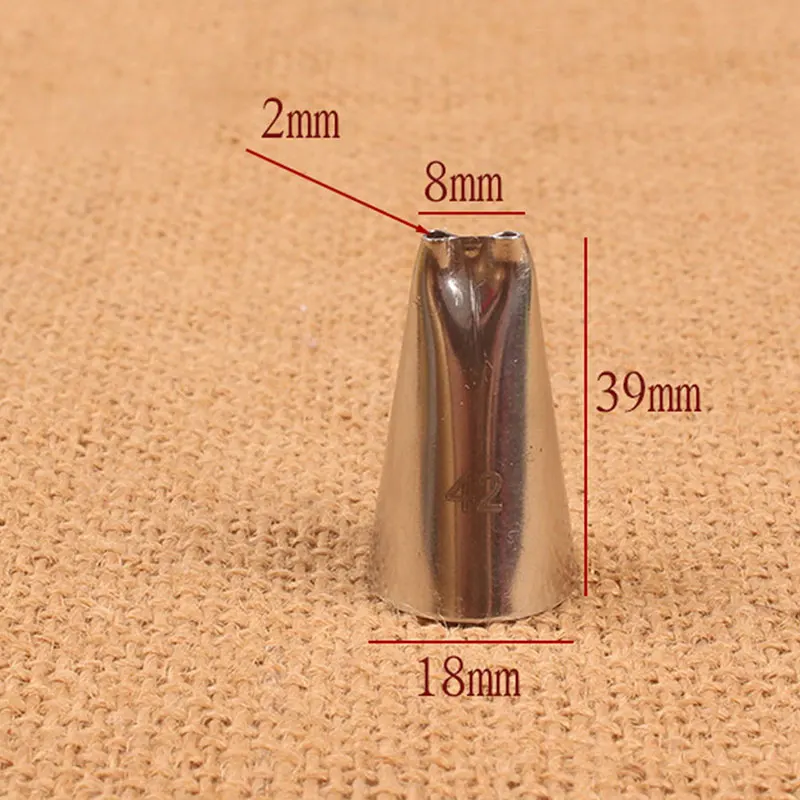 

2 holes Russian Icing Piping Nozzles Pastry Tips Cake Decor DIY Baking Tools