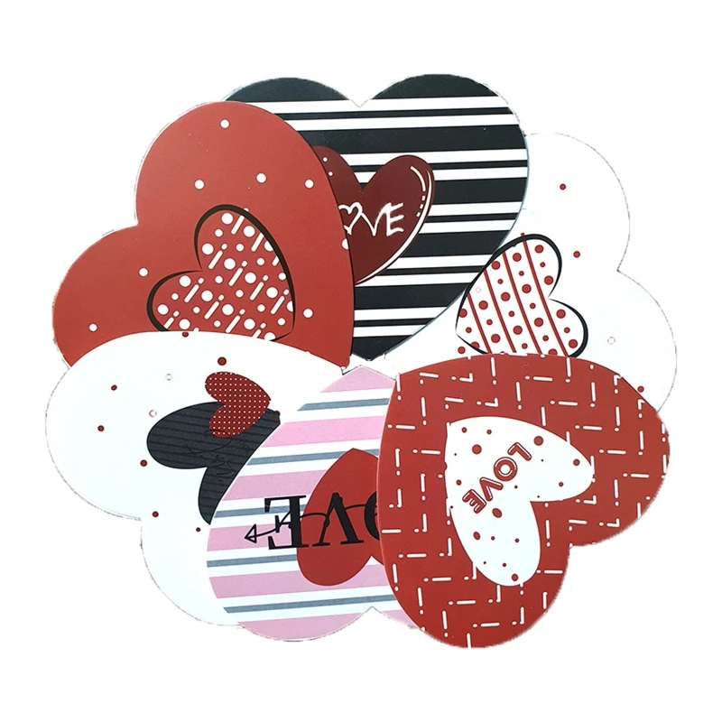 

Mini Heart Shape Folding Greeting Cards Set of 120 Paper Blessing Card for Valentine's Day Thanksgiving Message Card Thanks