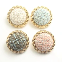 10pcs vintage fashion brand buttons for women clothing suit golden metal button sew on clothes decorative sewing 182125mm