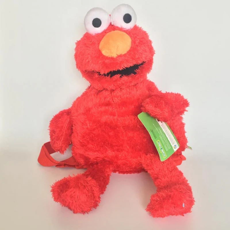 Плюшевый рюкзак с мультипликационным изображением Улица Сезам детский дорожный