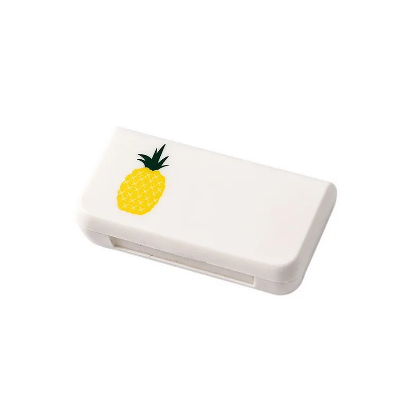 pineapple 1 шт., 7 дней в неделю, коробка для хранения таблеток, медицинская коробка, держатель, контейнер, портативный органайзер для хранения таблеток, чехол-контейнер - Цвет: pineapple