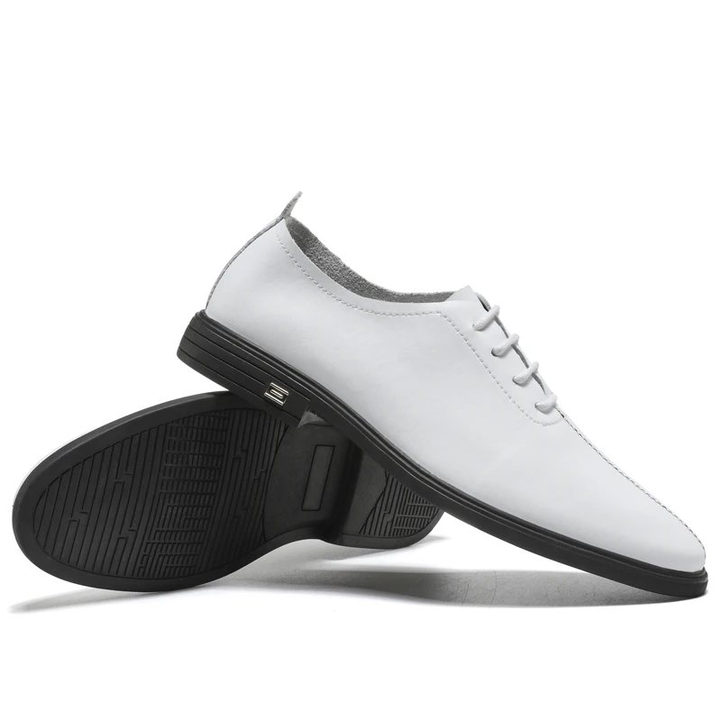 Мужские кожаные туфли белого цвета осень 2020 мужская обувь Классическая