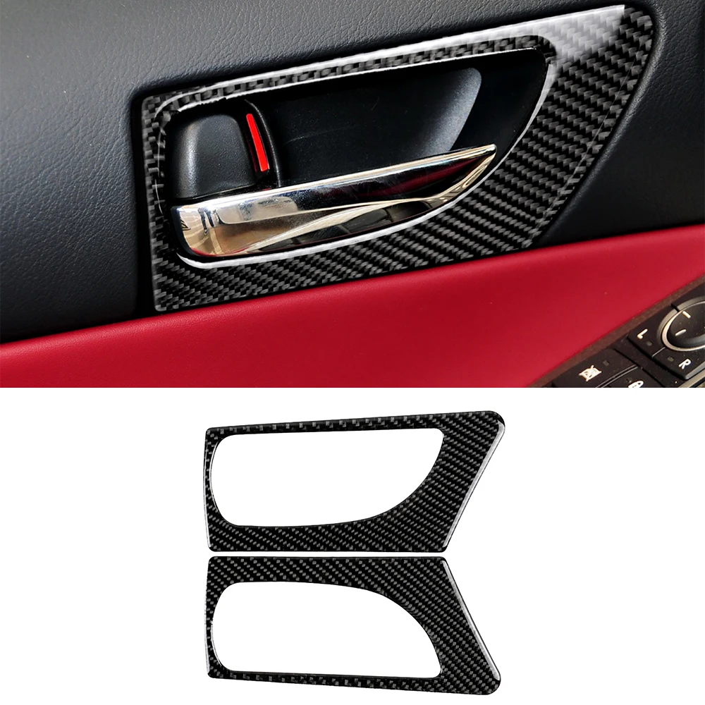 

Front& Rear Door Grab Handle Decoration Sticker Decal Cover Trim for Lexus IS250 2013-2020 Car Interior Accessories Carbon Fiber