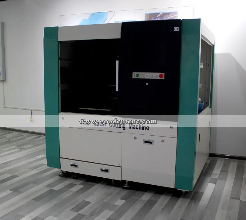 

High efficiency small size fiber laser cutting machine with cover