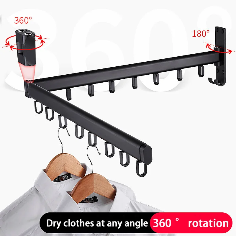 Складная вешалка для одежды настенная подвесная с лошадьми телескопические