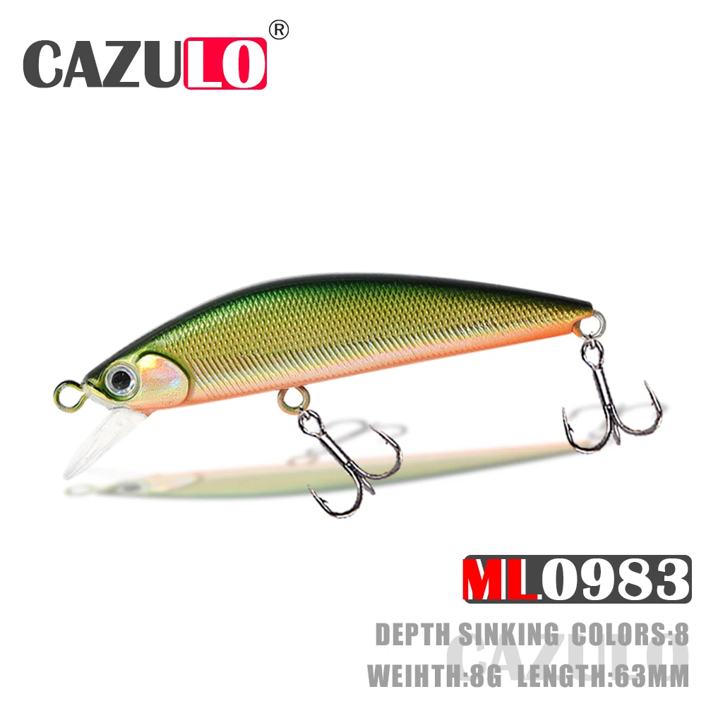 

Sinking Minnow Fishing Lure Accesorios Isca Artificial Weights 8g 63mm Baits Wobblers De Pesca Tackle For Pike Fish Goods Leurre