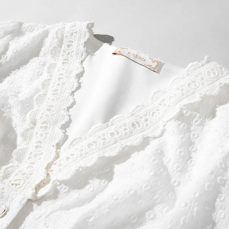 

2021 Spring and Summer Fashion Temperament Thin Medium Long Skirt Over Knee Dress Long Skirt V-neck Casual