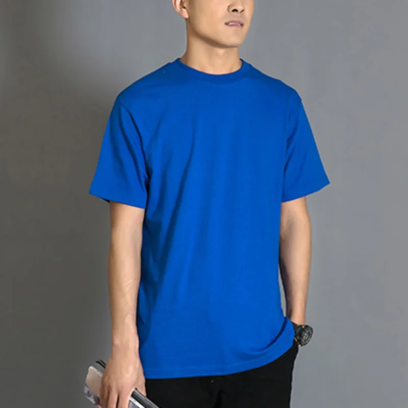 

100% cotton men's and women's bottoming T-shirt round neck casual sports T-shirt simple and handsome casual short sleeves