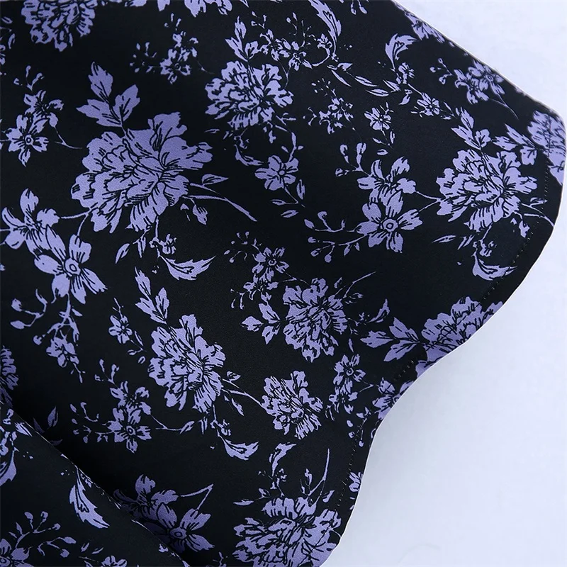 

TRAF 2021 Women Fashion Print Blazer Style Long Sleeve Slim One-piece Shorts 2446880 Streetwear