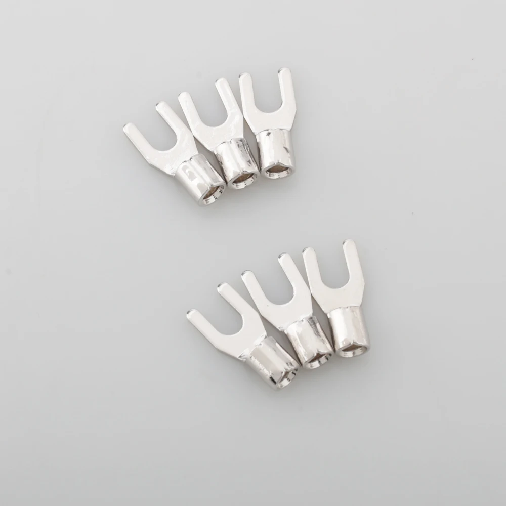 VIBORG VP201 Pure Copper Rhodium plated High-end Power Connector for Y Lug terminal 6pcs/set