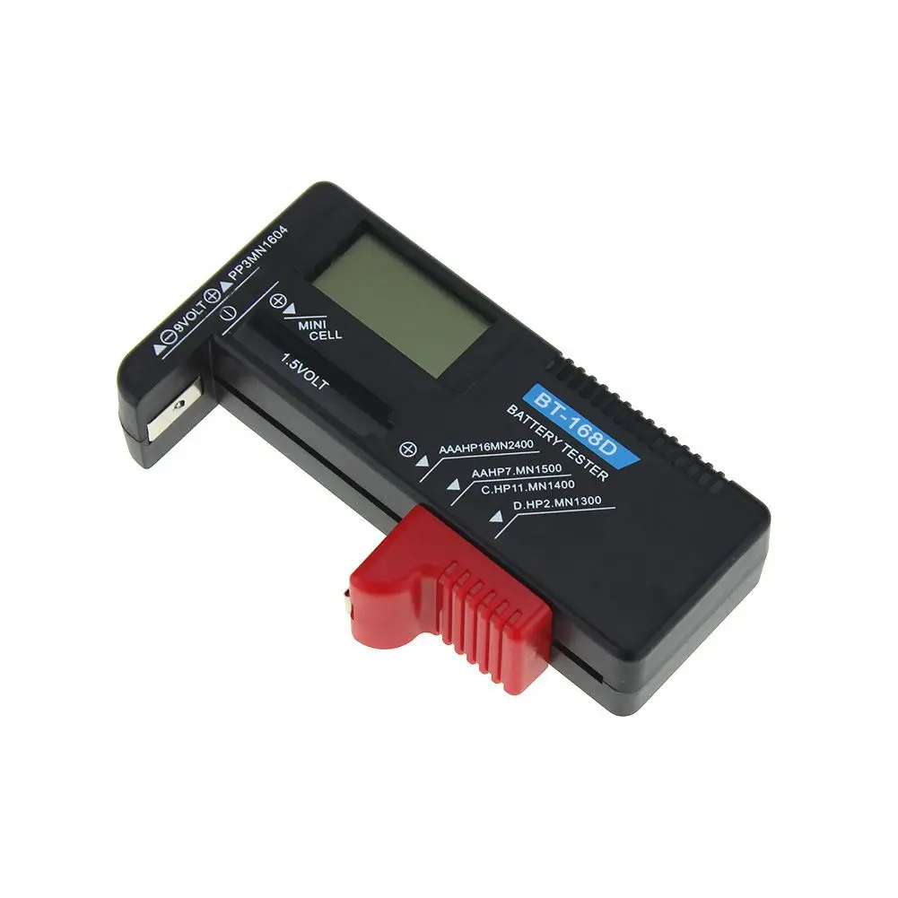 BT168D цифровой тестер емкости батареи ЖК-дисплей для проверки 9V 1,5 V AA AAA батареи C D