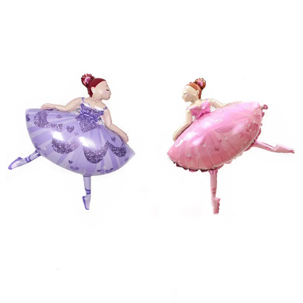Балетные танцевальные шары из фольги для девочек украшения дня рождения