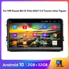 Автомобильное радио, 2 DIN, Android 10,0, мультимедийный GPS, Автомагнитола для VW Passat B6, CC, Polo, GOLF 5, 6, Touran, Jetta, Tiguan, Magotan, головное устройство сиденья