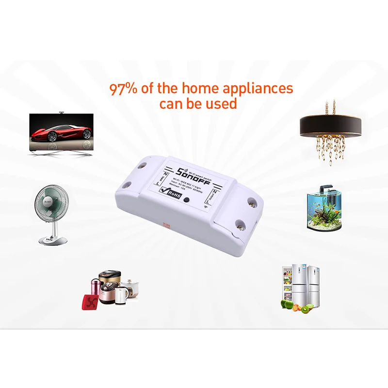 

wifi relay switch/WiFi Wireless Smart Switch Module ABS Shell Socket for DIY Home