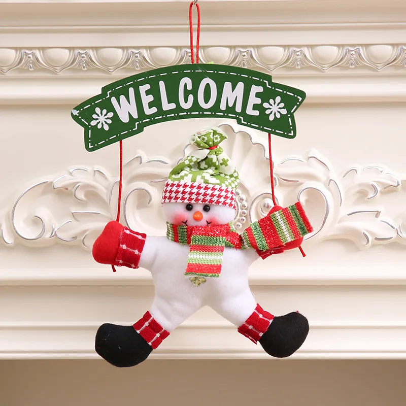 

Милый кулон в виде Санта-Клауса, снеговика, дерева для домашней двери, искусственное украшение