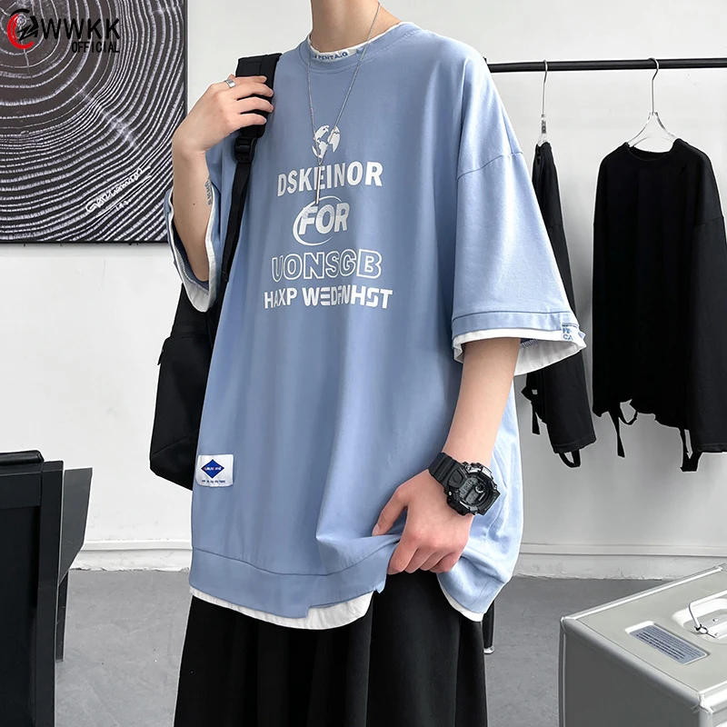 

WWKK Men Women 100% Cotton Short Sleeve T-Shirt Brethable Solid Men's Classic botttoming T Shirt Cool Fahion Daily Wear