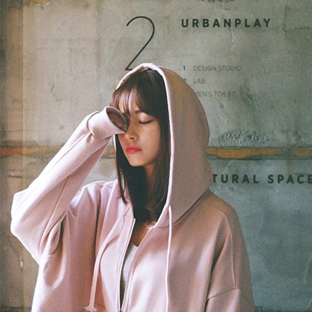 Модная укороченная куртка с капюшоном 2019 Женская толстовка на молнии уличная