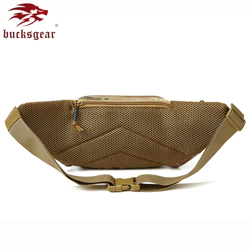 Tactical Waist Bag Sling Bag Adjustable Comfortable Camouflage Functional MOLLE System Durable For Outdoor Trekking Hiking