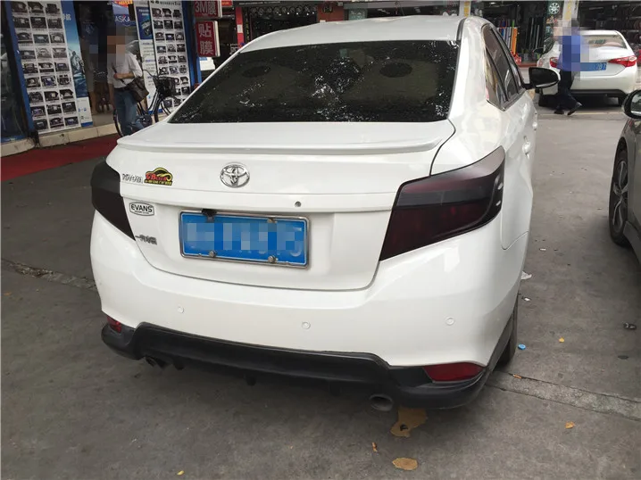Для Toyota Vios Yaris Спойлер ABS Материал заднее крыло автомобиля праймер цвет задний