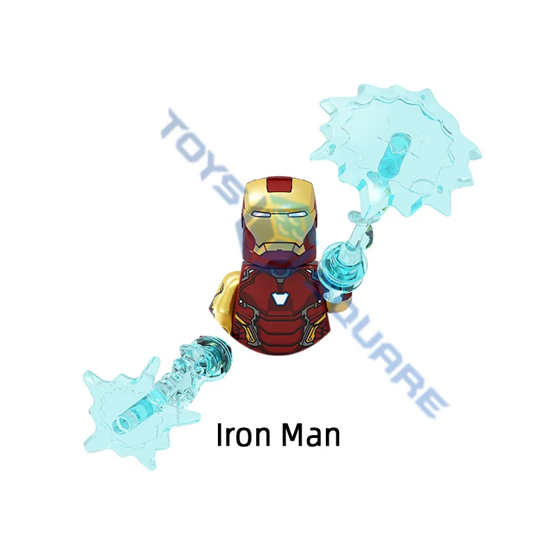 Строительные блоки: Железный человек Капитан Америка Дэдпул Hawkeye Халк ракета