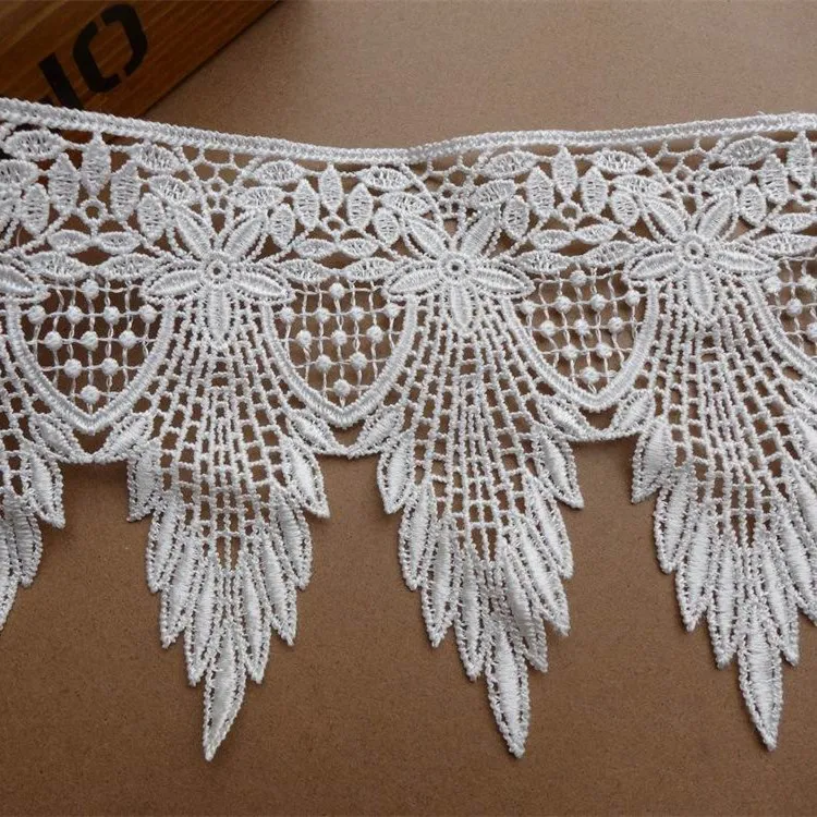 

2 ярдов, винтажная кружевная отделка в виде листьев перьев, белая вышивка тканей, кружевная отделка Venise, 4,53 дюйма, широкое платье, швейная отд...