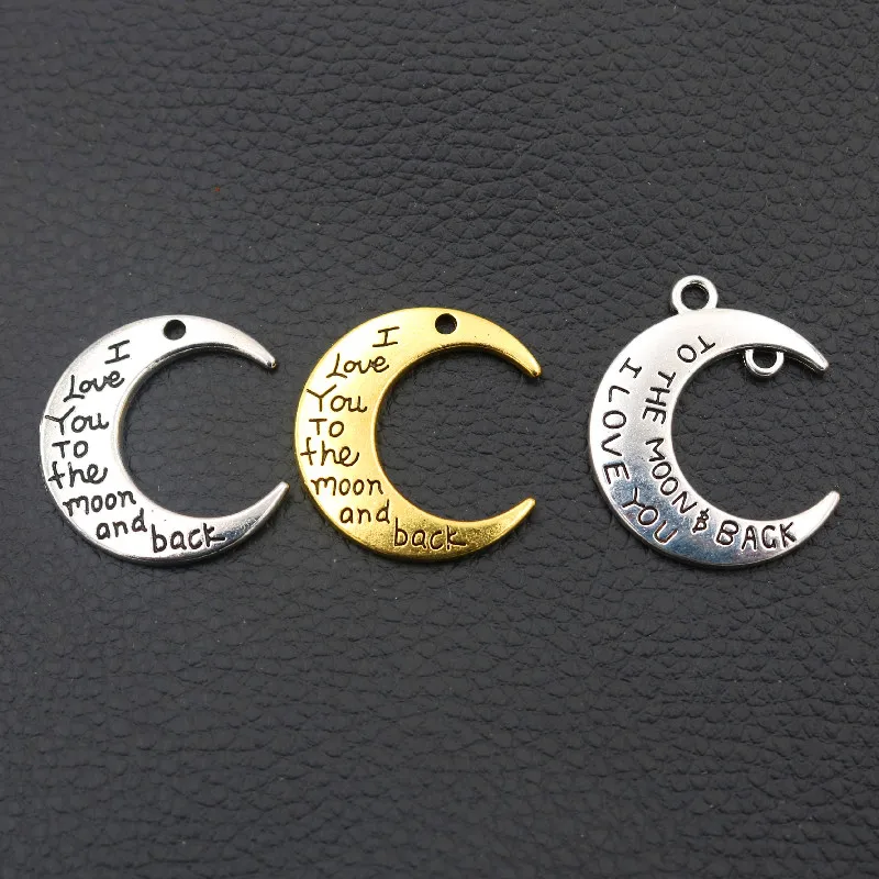 6 шт с надписью I Love You To The Moon and Back (мама я тебя очаровательными тегами серьги